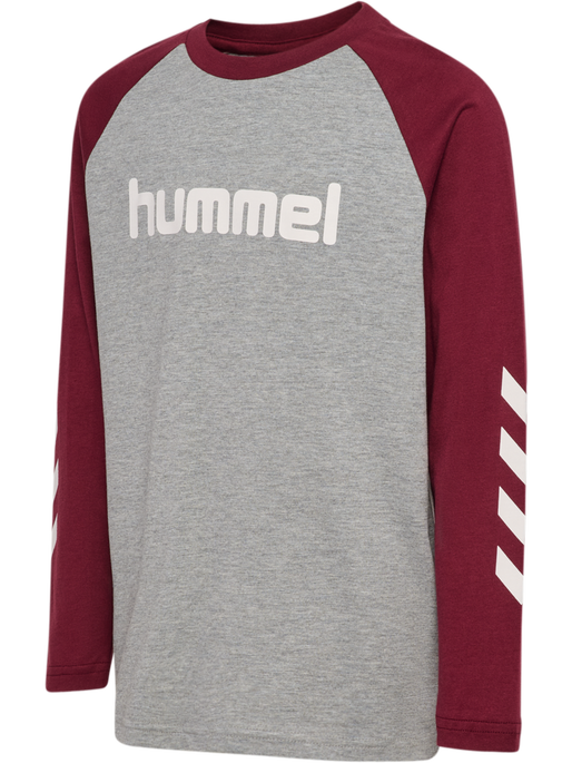 hmlJR LOGO T-SHIRT L/S, CHOCOLATE TRUFFLE hmlJR LOGO T-SHIRT L/S, CHOCOLATE TRUFFLE, packshot