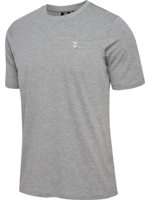 hmlPULSE T-SHIRT, GREY MELANGE, packshot