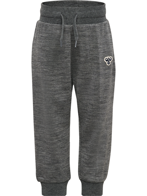 hmlMINI WOOL PANTS BEE, DARK GREY MELANGE, packshot