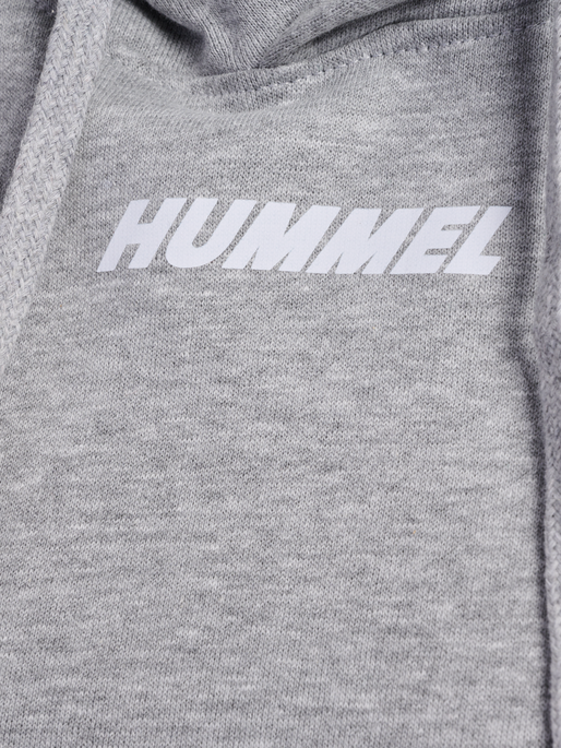 hmlELEMENTAL SHORT HOODIE WOMAN, GREY MELANGE, packshot