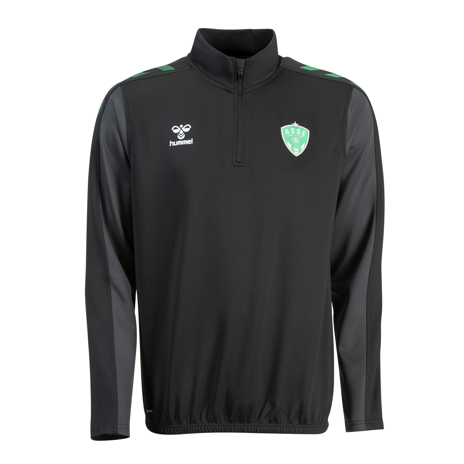 ASSE 22/23 TRAINING HALF ZIP KIDS, BLACK, packshot