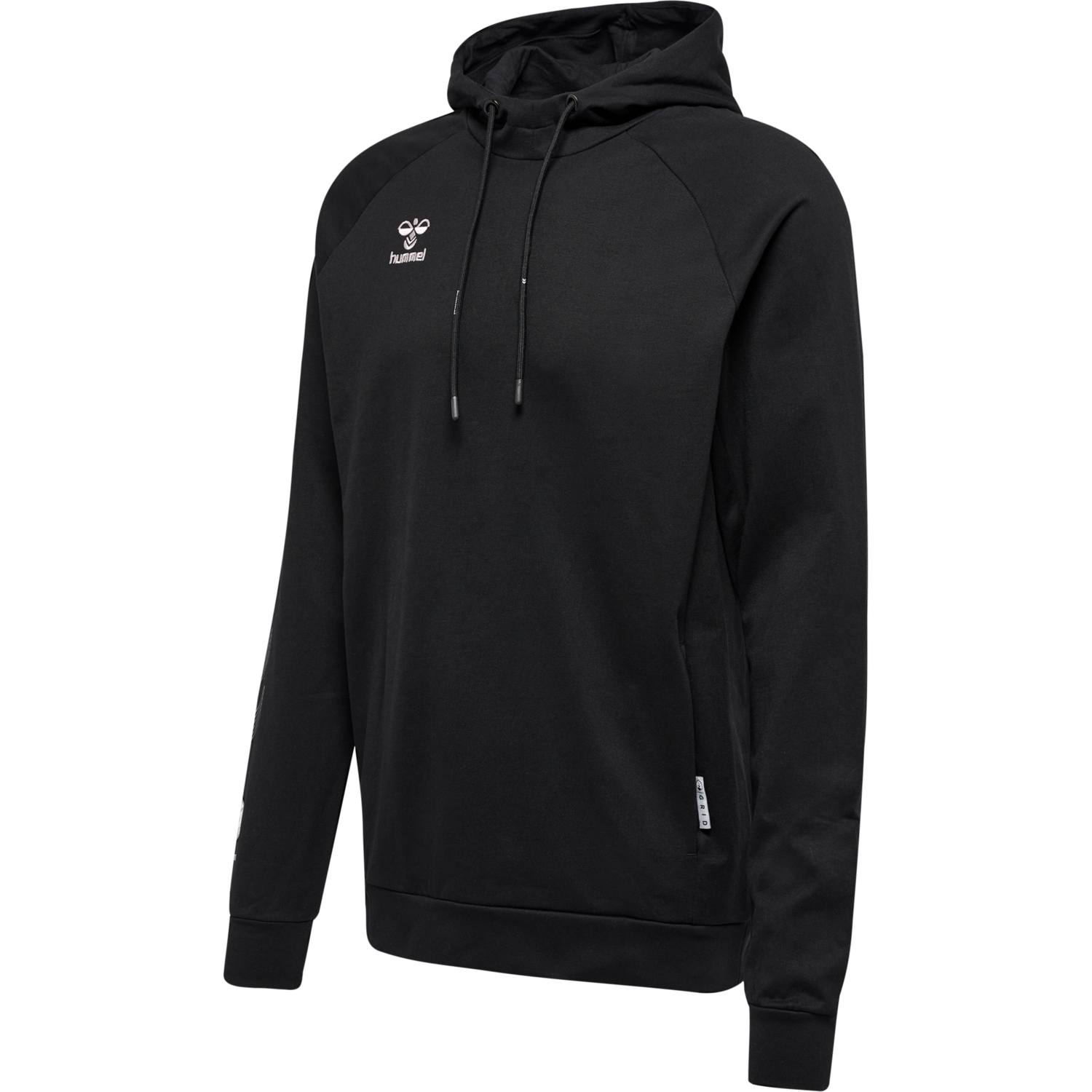 hmlMOVE GRID COTTON HOODIE, BLACK, packshot