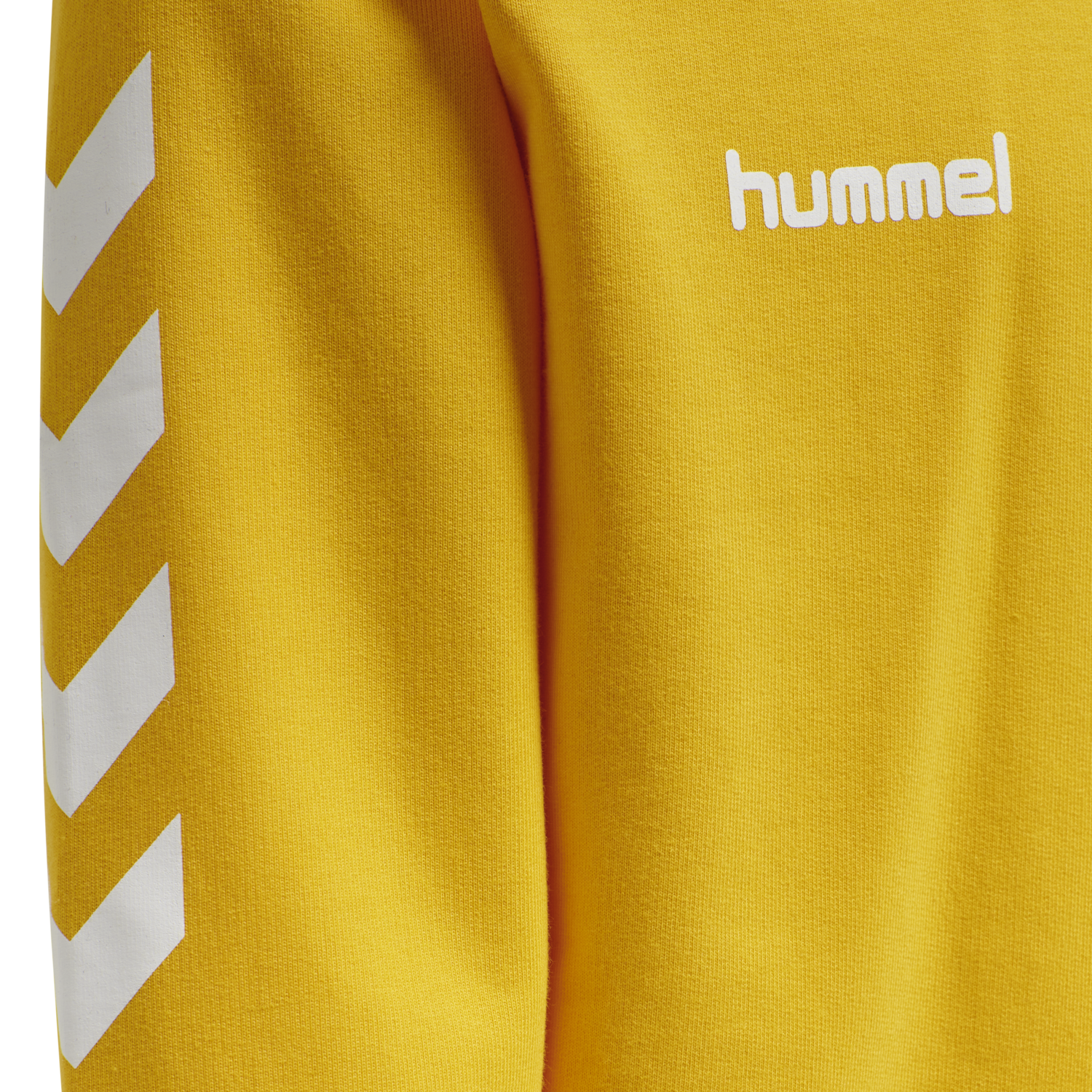 HMLGO KIDS COTTON HOODIE, SPORTS YELLOW, packshot