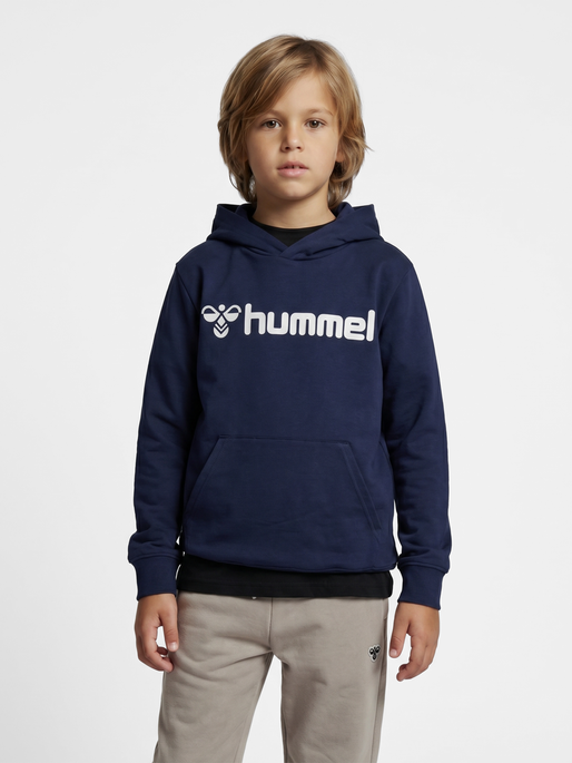 hmlGO 2.0 LOGO HOODIE KIDS, MARINE, model