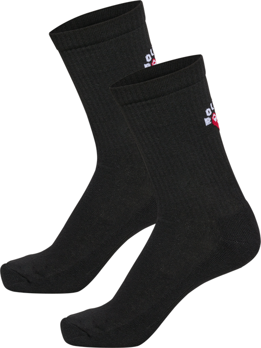 hmlROLIGAN 2-PACK SOCKS, BLACK, packshot