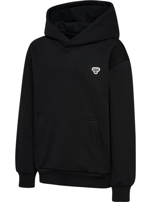 hmlJR LOOSE HOODIE BEE, BLACK hmlJR LOOSE HOODIE BEE, BLACK, packshot