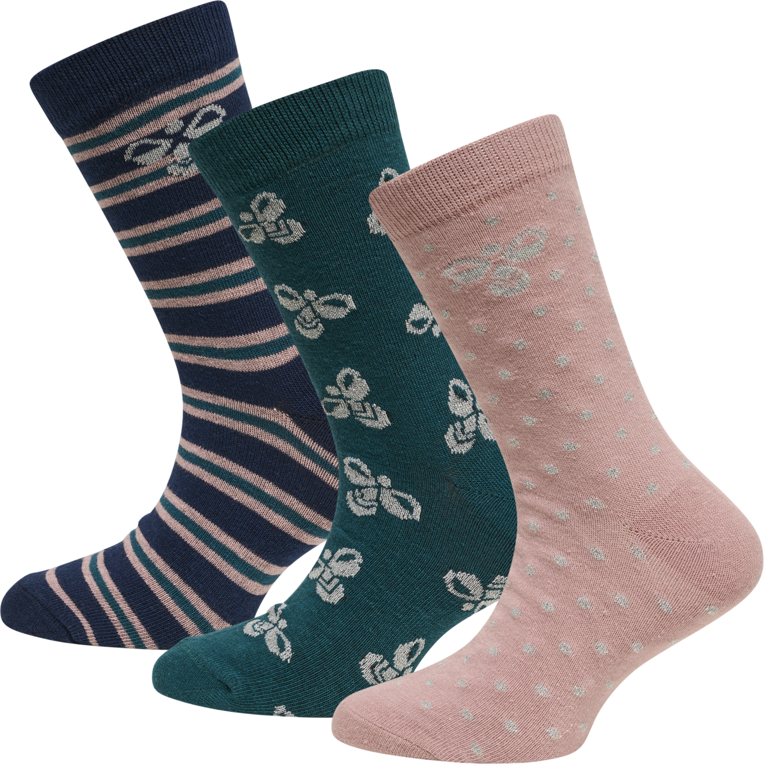 hmlALFIE SOCK 3-PACK, WOODROSE, packshot