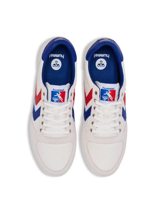 HUMMEL SLIMMER STADIL LOW, WHITE/BLUE/RED/GUM HUMMEL SLIMMER STADIL LOW, WHITE/BLUE/RED/GUM, packshot