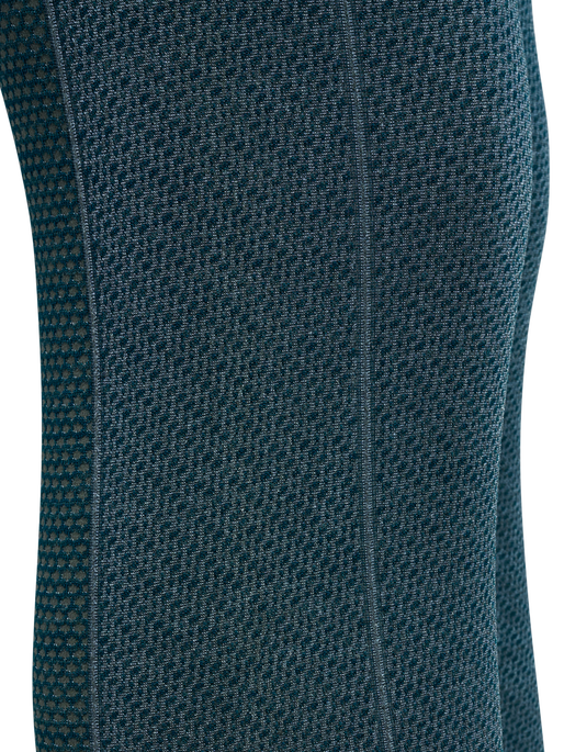 hmlCLEA SEAMLESS MID WAIST TIGHTS, DARK SEA, packshot