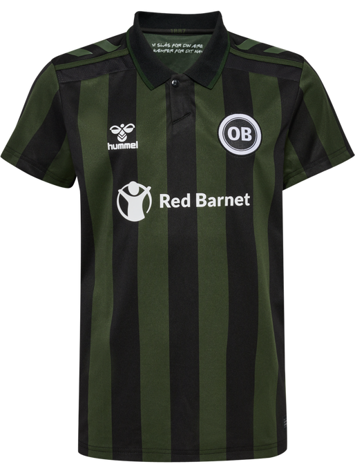 OB 24/25 AWAY JERSEY SS KIDS, BLACK PR, packshot