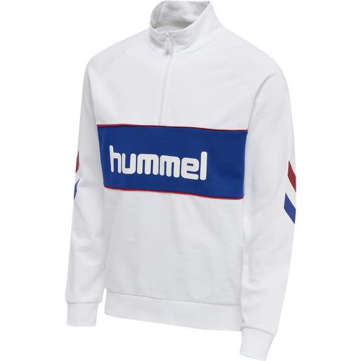 hmlIC DURBAN HALF ZIP SWEATSHIRT, WHITE, packshot