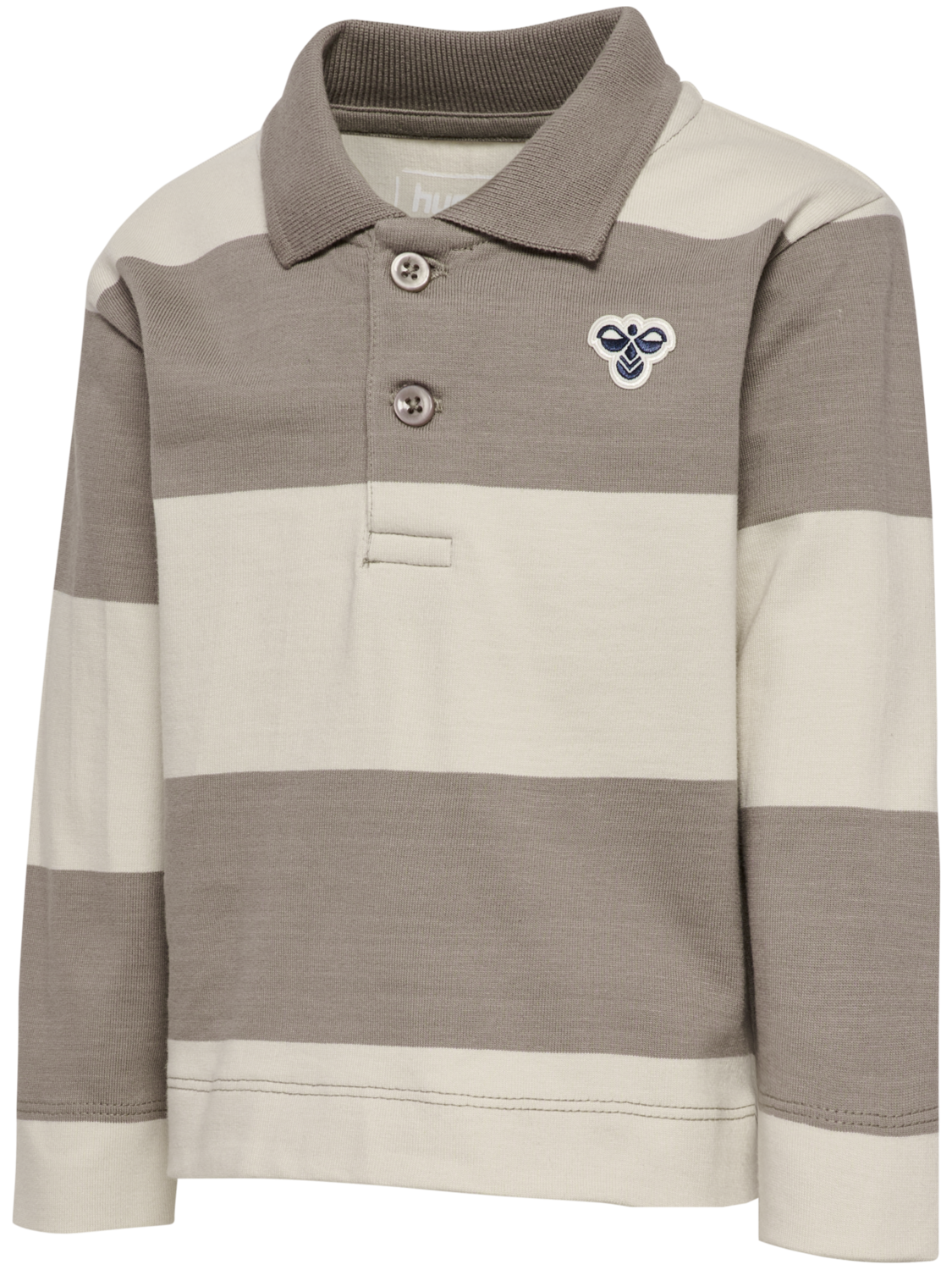hmlMINI LOOSE STRIPE POLO SHIRT, ROCK RIDGE, packshot