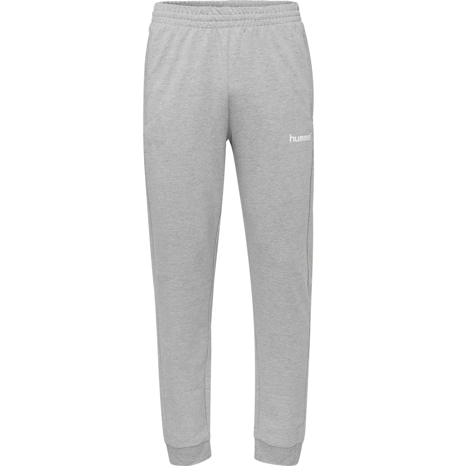 HMLGO COTTON PANT, GREY MELANGE, packshot