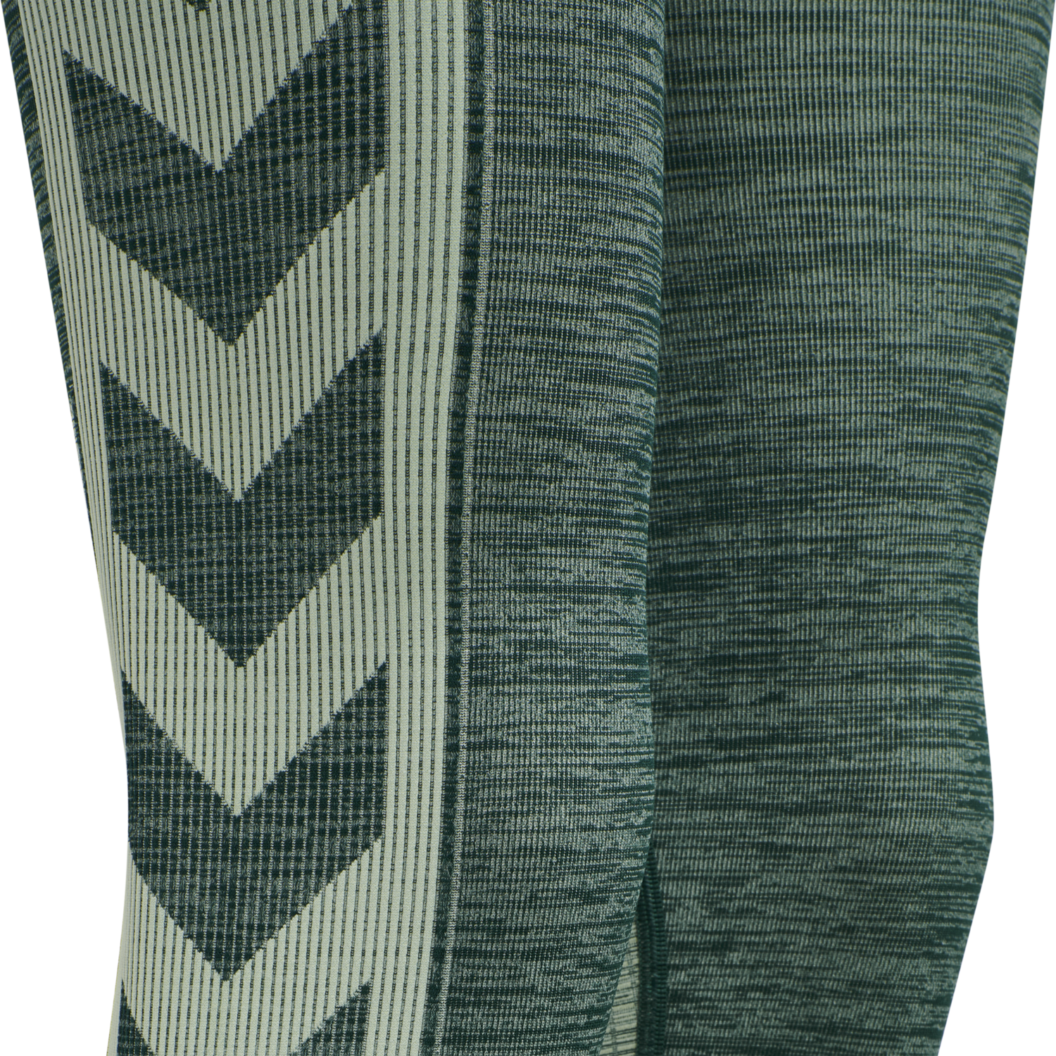 hmlCLEA SEAMLESS MID WAIST TIGHTS, DARKEST SPRUCE/BASIL MELANGE, packshot