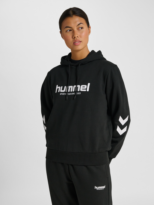 hmlLEGACY 2.0 W HOODIE, BLACK, model