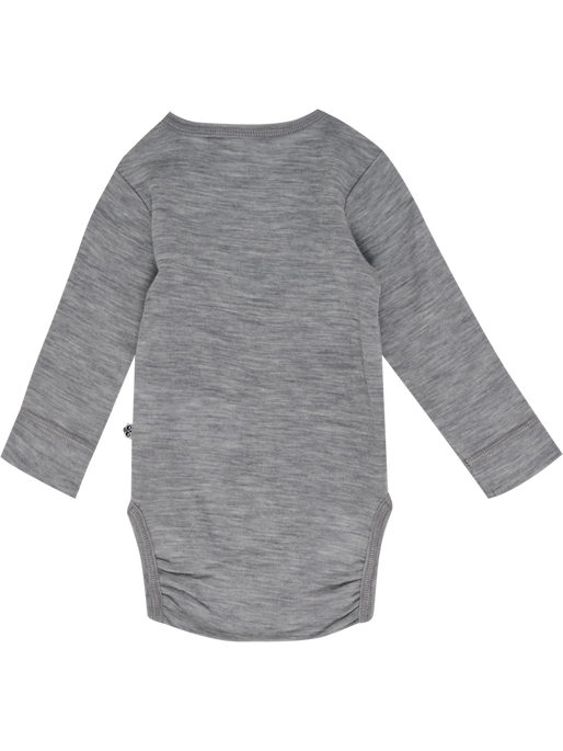hmlMINI WOOL RIB BODY L/S, GREY MELANGE, packshot