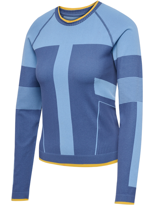 hmlSEAMLESS TEE LS, DUTCH BLUE hmlSEAMLESS TEE LS, DUTCH BLUE, packshot