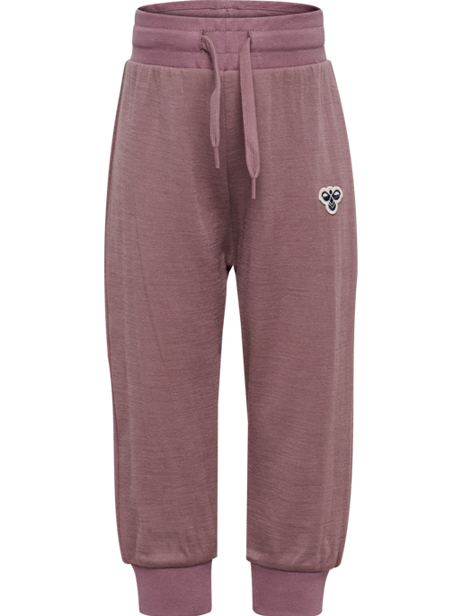 hmlMINI WOOL PANTS BEE, TWILIGHT MAUVE, packshot