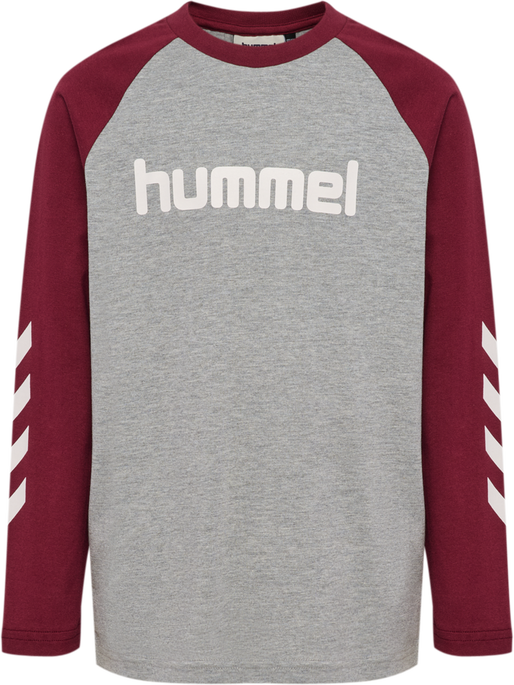 hmlJR LOGO T-SHIRT L/S, CHOCOLATE TRUFFLE hmlJR LOGO T-SHIRT L/S, CHOCOLATE TRUFFLE, packshot