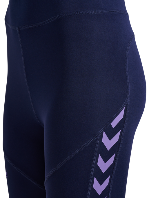 hmlSTALTIC HW POLY TIGHTS WOMAN, MARINE/PAISLEY PURPLE hmlSTALTIC HW POLY TIGHTS WOMAN, MARINE/PAISLEY PURPLE, packshot