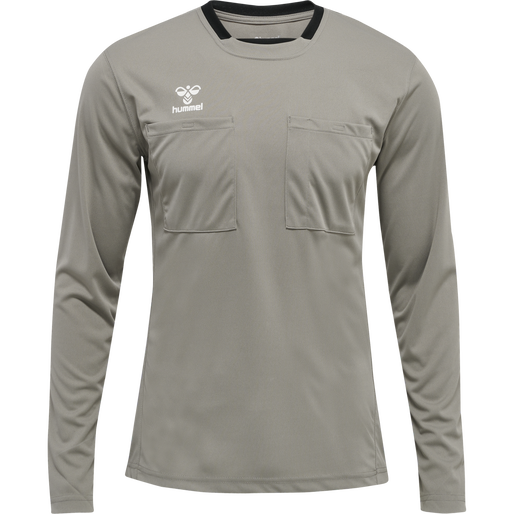 hmlREFEREE CHEVRON JERSEY L/S, STEEPLE GRAY, packshot
