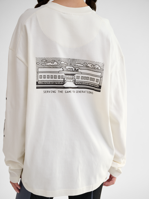 hmlLOOSE T-SHIRT L/S SW STADIUM, TOFU, model