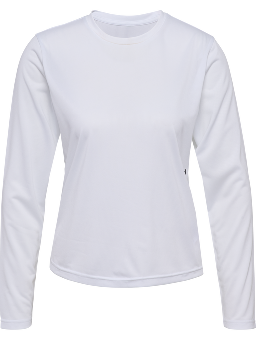 hmlPULSE WORKOUT W T-SHIRT L/S, WHITE, packshot