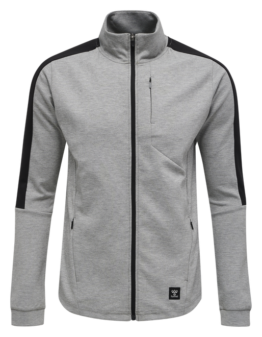 hmlTROPPER ZIP JACKET, GREY MELANGE, packshot