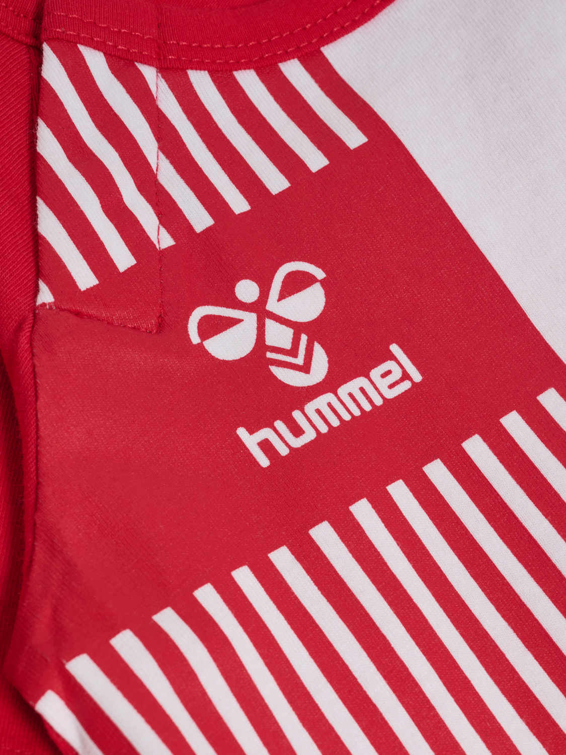 hmlMINI DBU STRIPY BODY S/S, TANGO RED, packshot