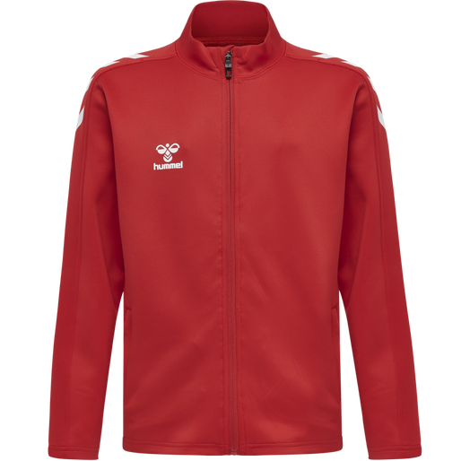 hmlCORE XK POLY ZIP SWEAT KIDS, TRUE RED, packshot