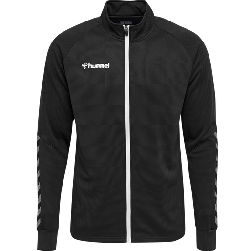 hmlAUTHENTIC POLY ZIP JACKET, BLACK/WHITE, packshot