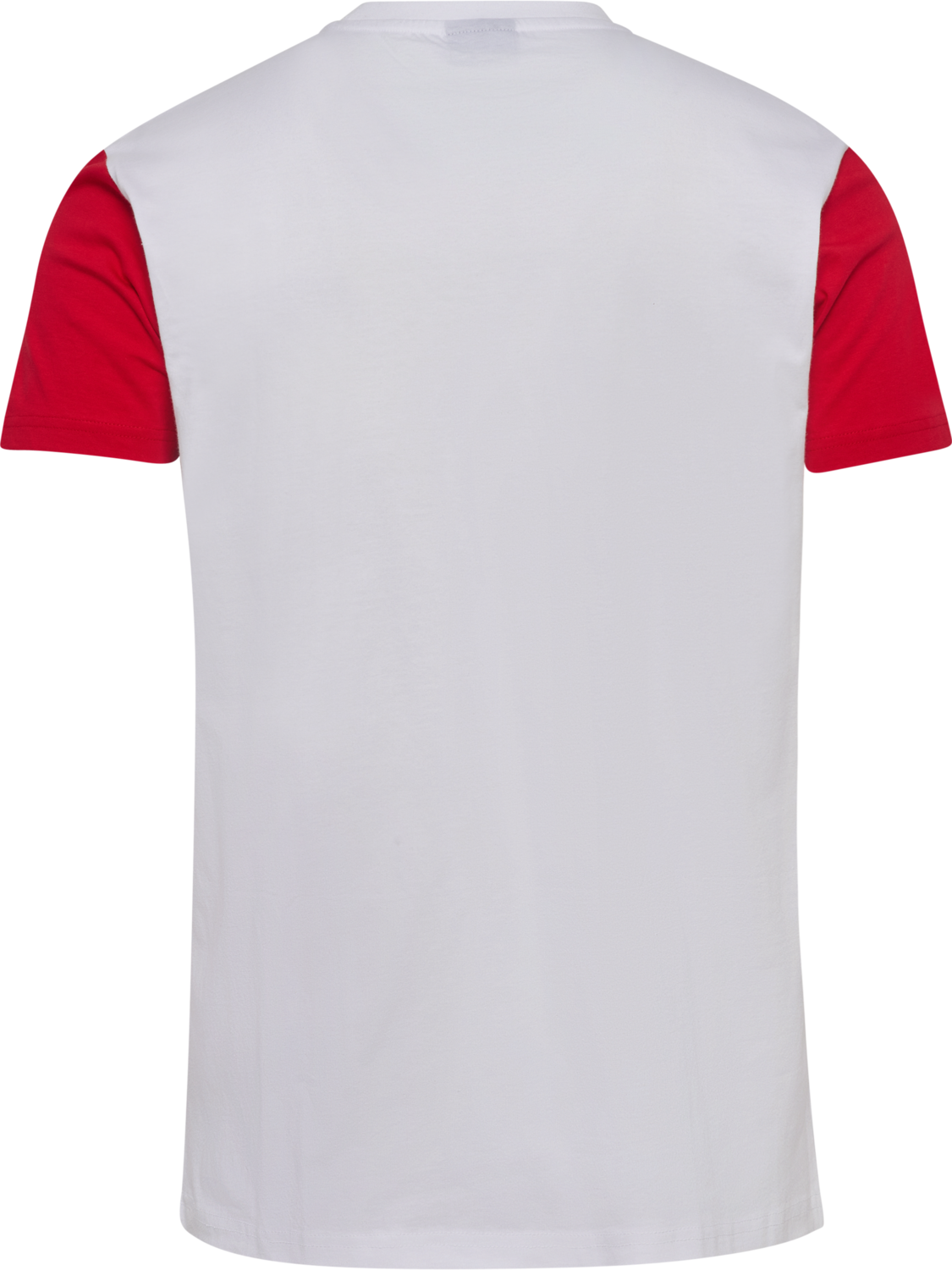 DBU 26 FAN RED-WHITE TEE SS, WHITE/TANGO RED, packshot