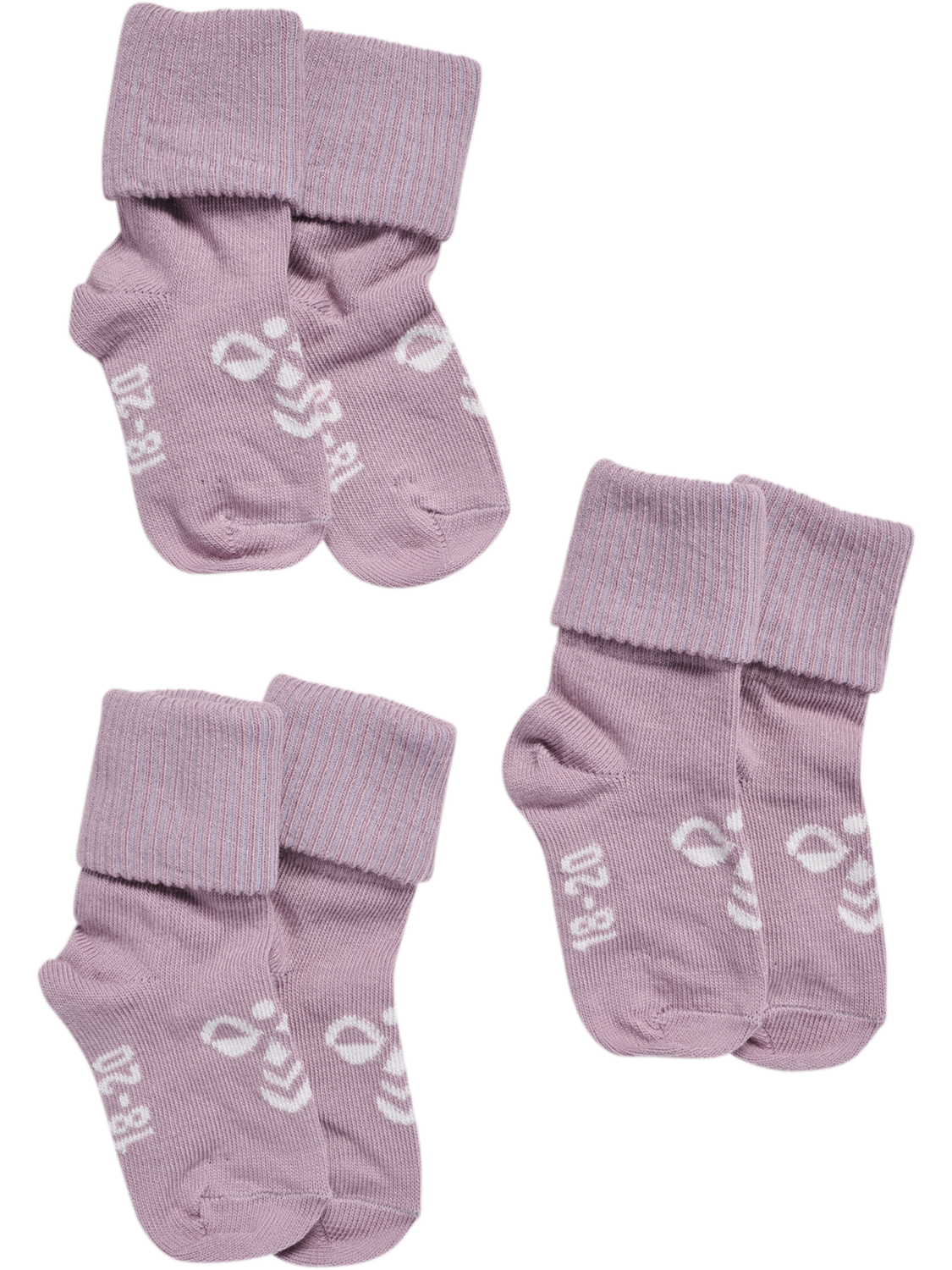 hmlMINI BEE 3-PACK SOCK, SEA FOG, packshot