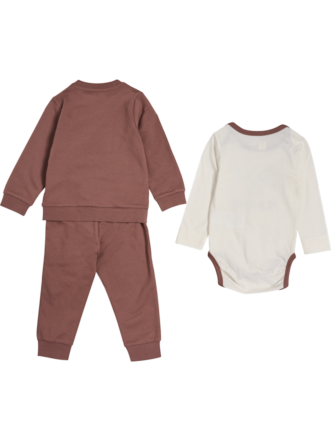 hmlTRIO CREWSUIT SET, NUTMEG, packshot