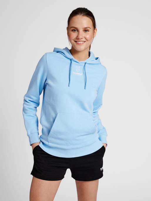 hmlOLIVIA HOODIE, AIRY BLUE, model