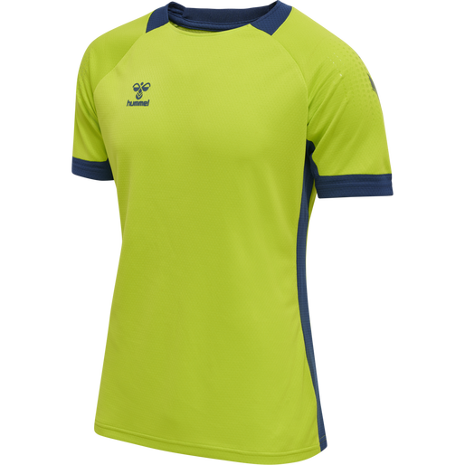 hmlLEAD S/S POLY JERSEY, LIME PUNCH hmlLEAD S/S POLY JERSEY, LIME PUNCH, packshot