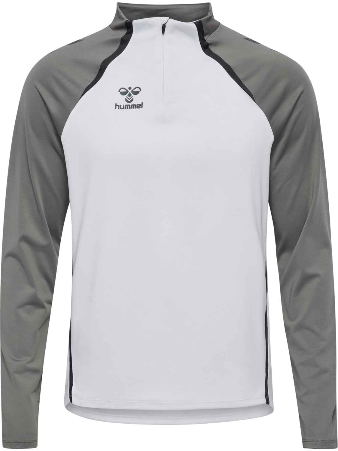 hmlLEAD 2.0 HALF ZIP, WHITE/STEEL GRAY, packshot