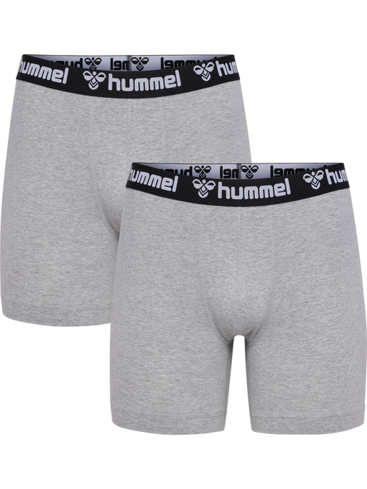 hmlBOXERS 2-PACK, GREY MELANGE hmlBOXERS 2-PACK, GREY MELANGE, packshot