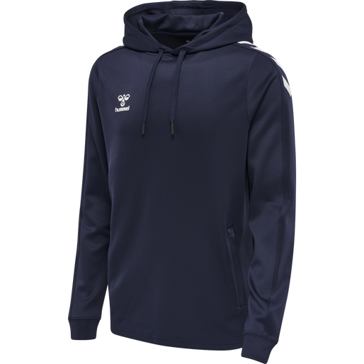 hmlCORE XK POLY SWEAT HOODIE, MARINE, packshot