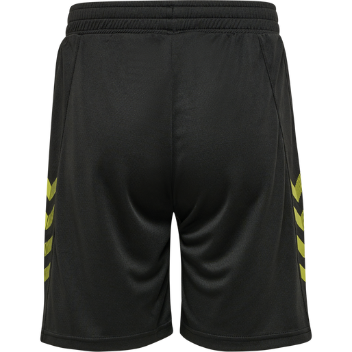 hmlONGRID POLY SHORTS KIDS, JET BLACK, packshot