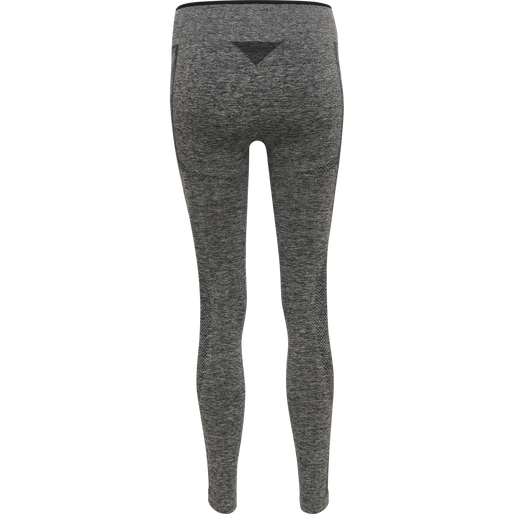 hmlMT UNA SEAMLESS MID WAIST TIGHTS, BLACK MELANGE hmlMT UNA SEAMLESS MID WAIST TIGHTS, BLACK MELANGE, packshot