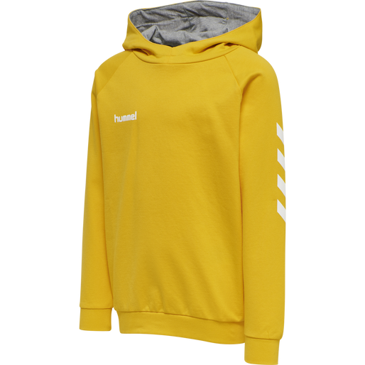 HMLGO KIDS COTTON HOODIE, SPORTS YELLOW, packshot