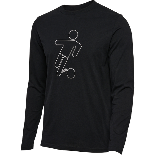 hmlAMNESTY T-SHIRT L/S, BLACK hmlAMNESTY T-SHIRT L/S, BLACK, packshot