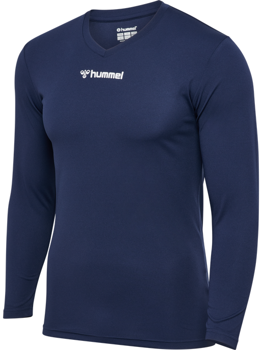 hmlBL ESSENTIAL TEE L/S, MARINE, packshot