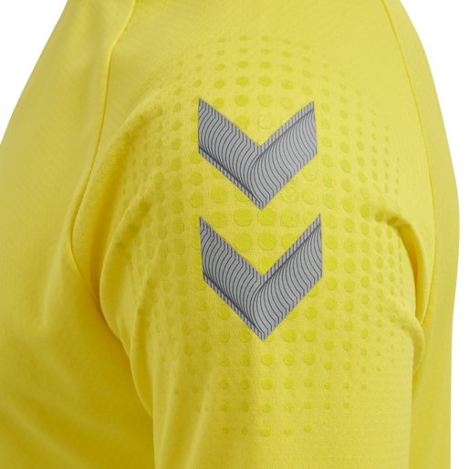 hmlLEAD S/S POLY JERSEY, BLAZING YELLOW, packshot