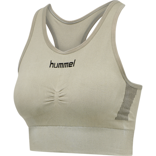 HUMMEL FIRST SEAMLESS BRA WOMAN, LONDON FOG HUMMEL FIRST SEAMLESS BRA WOMAN, LONDON FOG, packshot