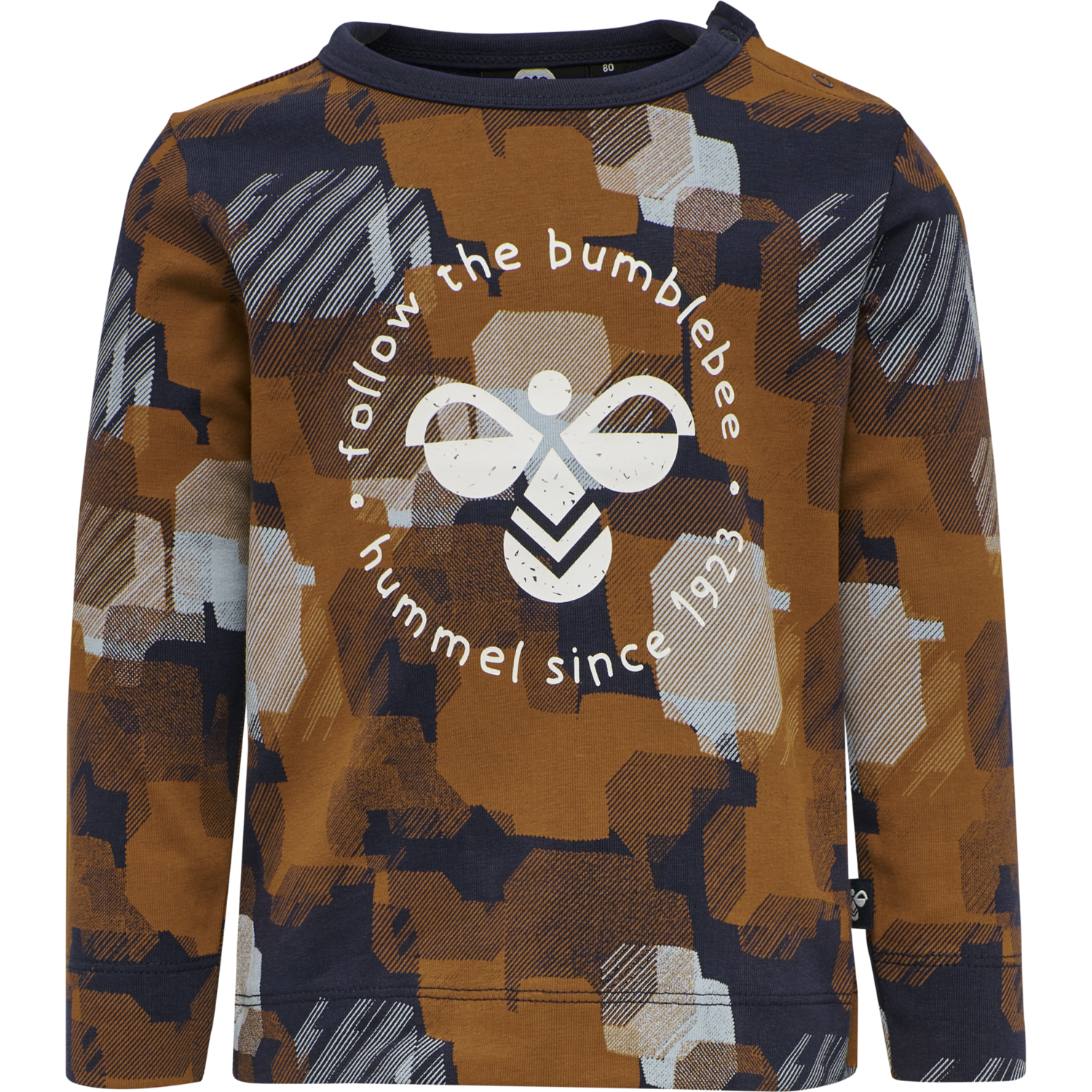 hmlBUDDY T-SHIRT L/S, BLACK IRIS, packshot