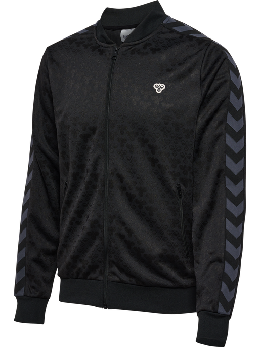 hmlARCHIVE REGULAR POLY JACKET AOP, BLACK/EBONY hmlARCHIVE REGULAR POLY JACKET AOP, BLACK/EBONY, packshot