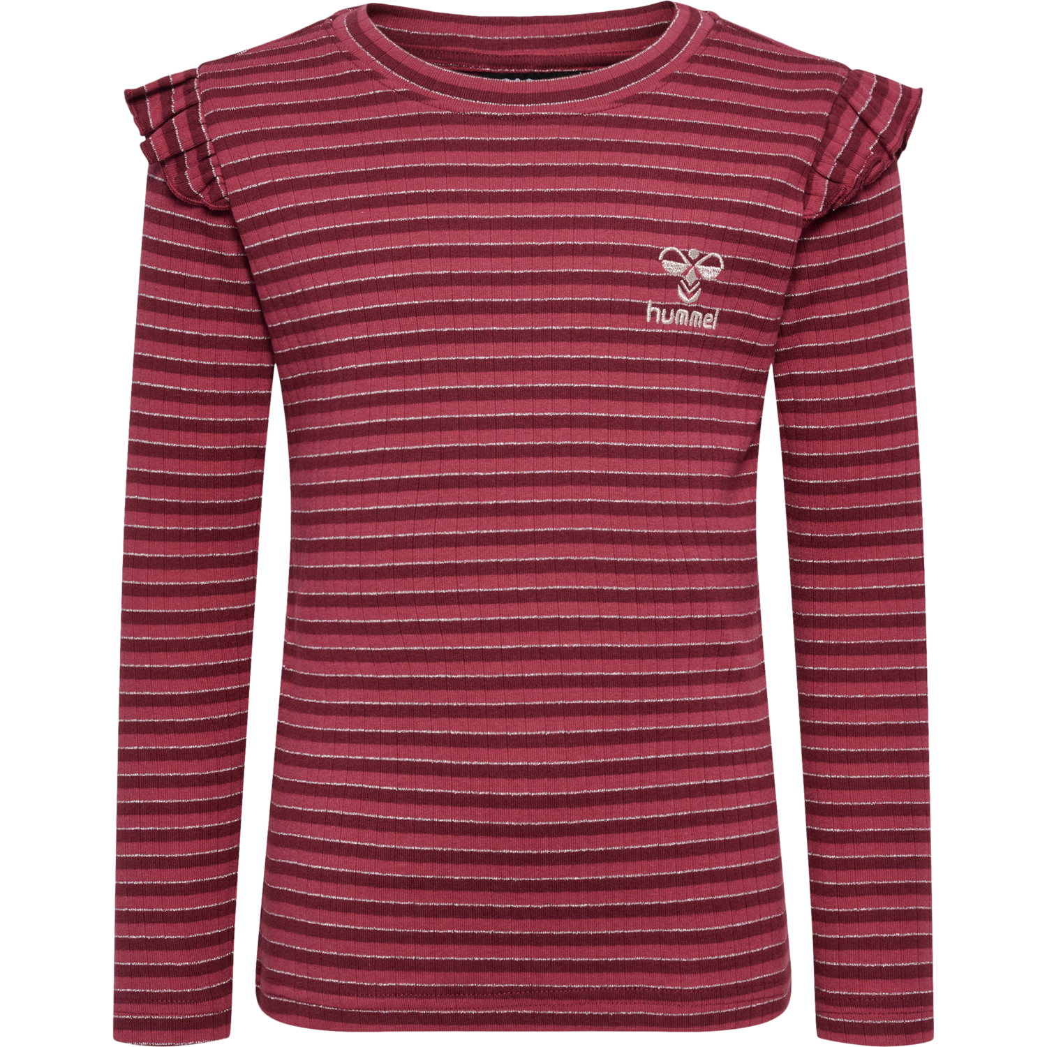 hmlMERLE T-SHIRT L/S, CORDOVAN, packshot