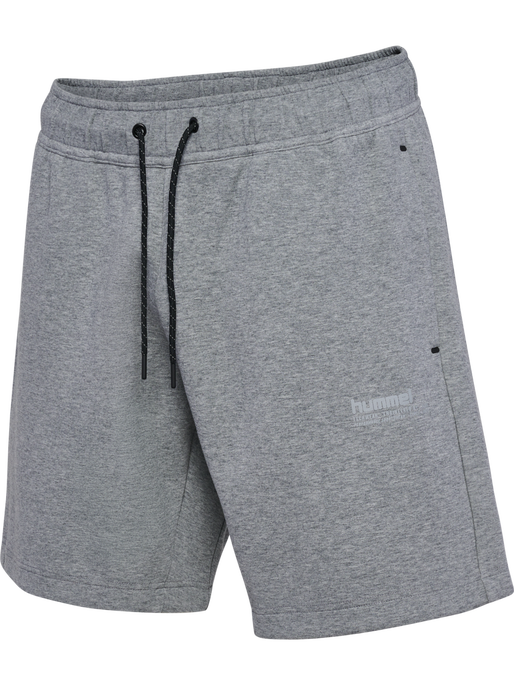hmlTECH FLEECE SHORTS, GREY MELANGE, packshot